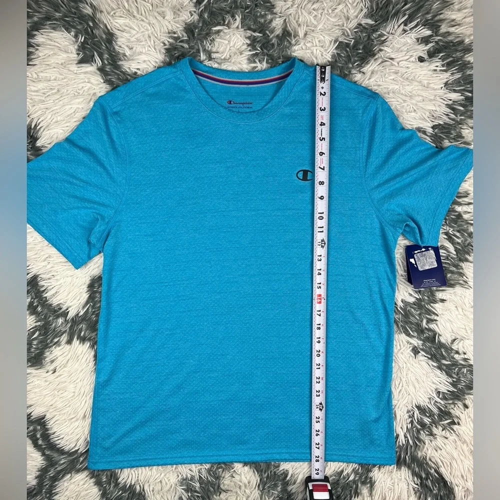 NWT Champion Men's Authenic Activewear T-Shirt Size Large Short Sleeve Blue - Picture 6 of 12